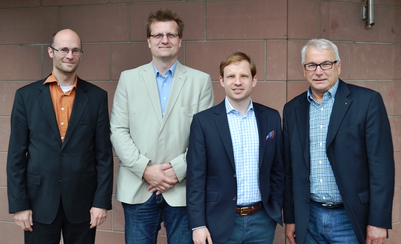 (v.l.n.r.): Christoph Feuerbach, Martin Fischer, Markus Heber (CDU-Fraktion Maintal) und Dieter Hog (CDU-Fraktion Hanau). 